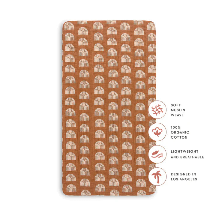 Crib Sheet Organic Muslin Cotton