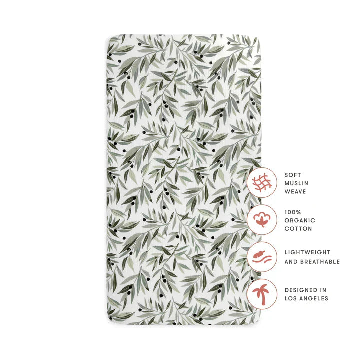 Crib Sheet Organic Muslin Cotton