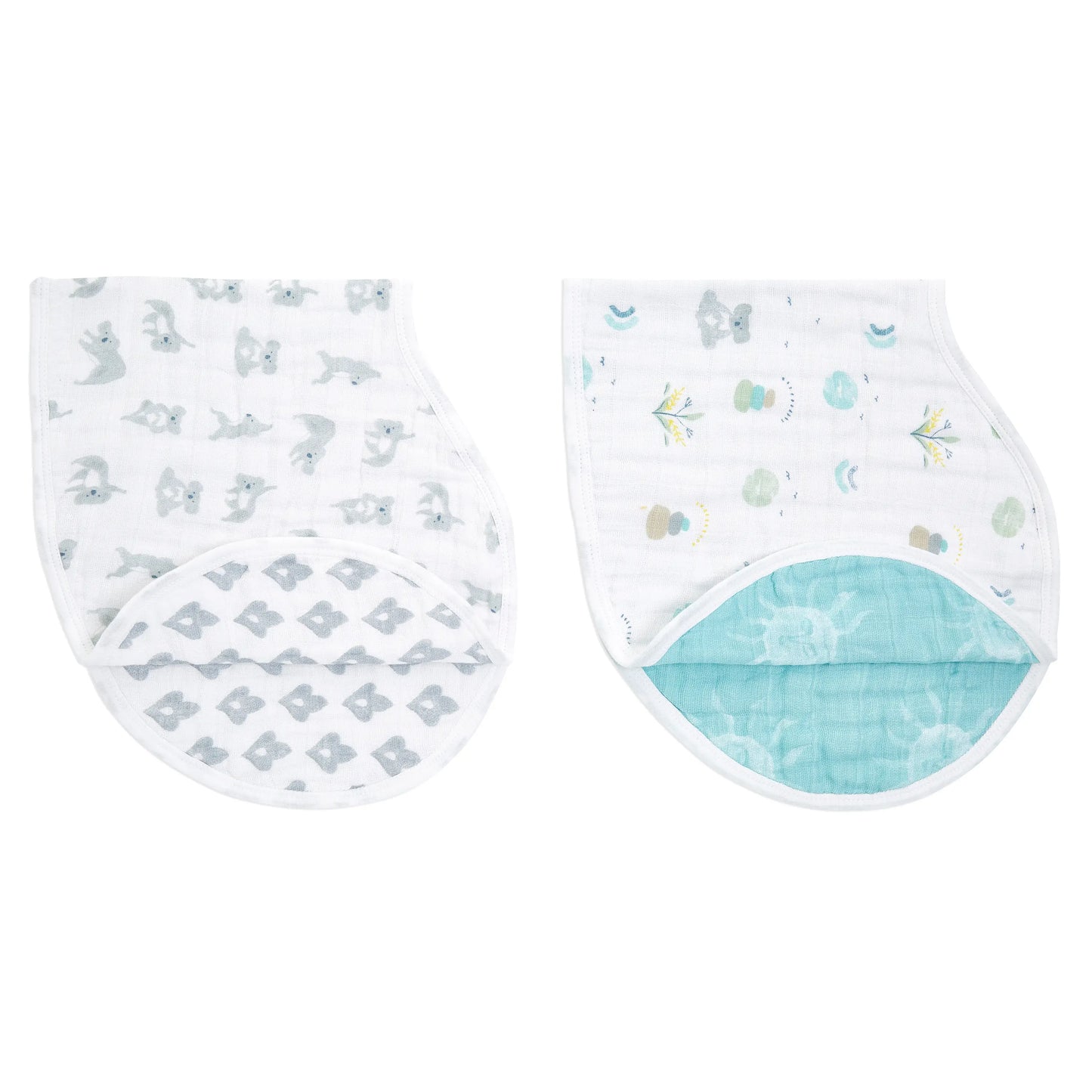 Cotton Muslin Burpy Bibs 2pk