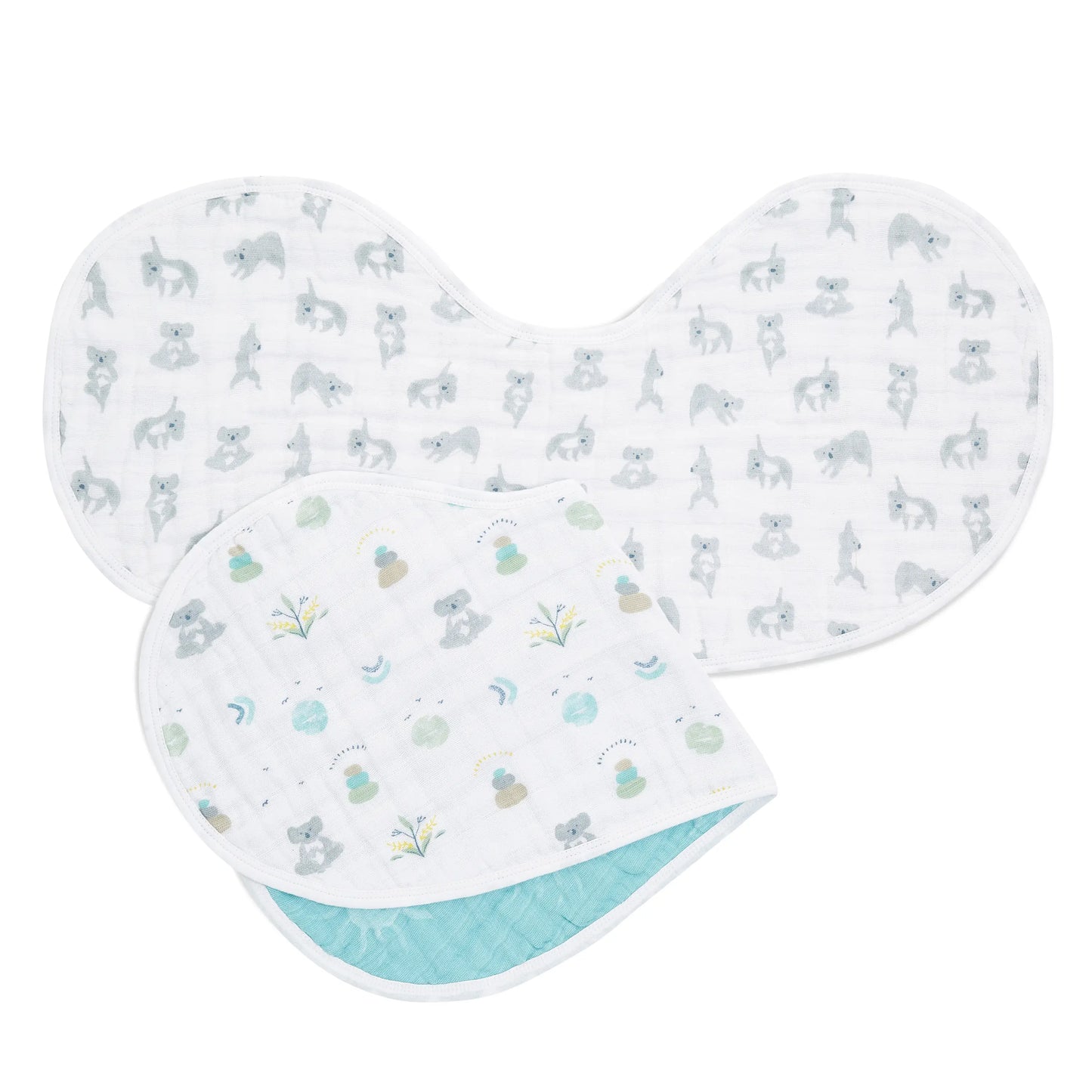 Cotton Muslin Burpy Bibs 2pk
