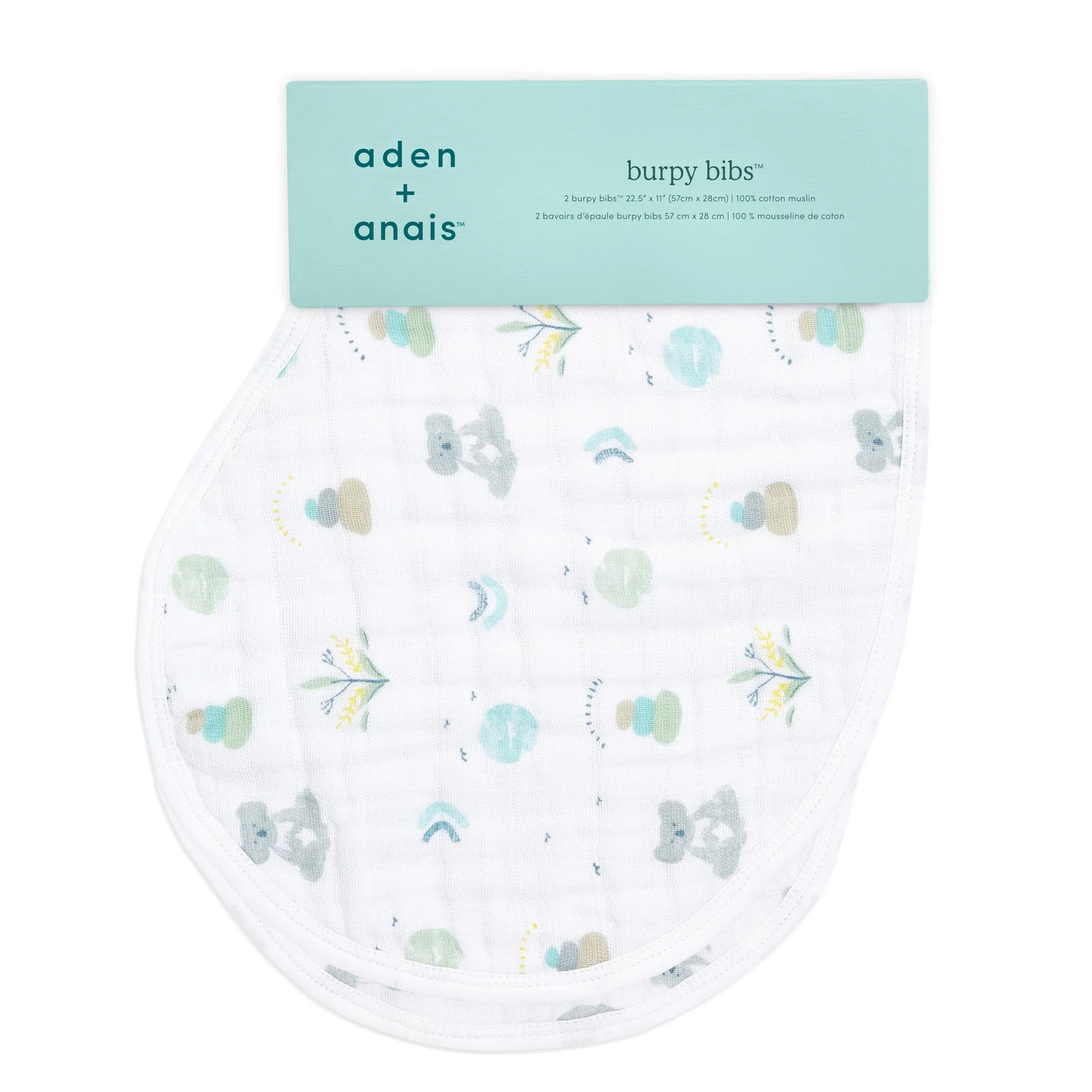 Cotton Muslin Burpy Bibs 2pk