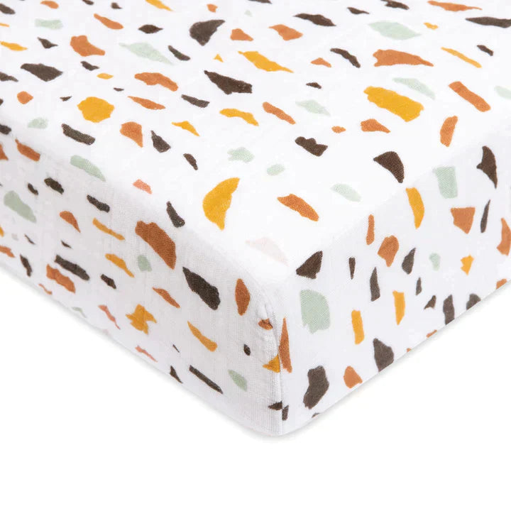 Mini Crib Sheet GOTS Certified Organic Muslin Cotton