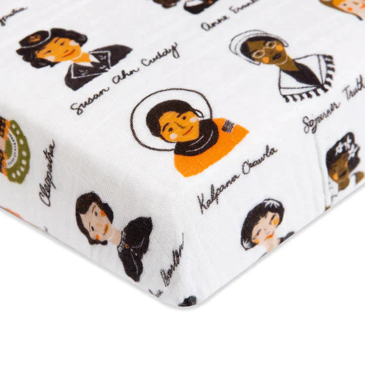 Mini Crib Sheet GOTS Certified Organic Muslin Cotton