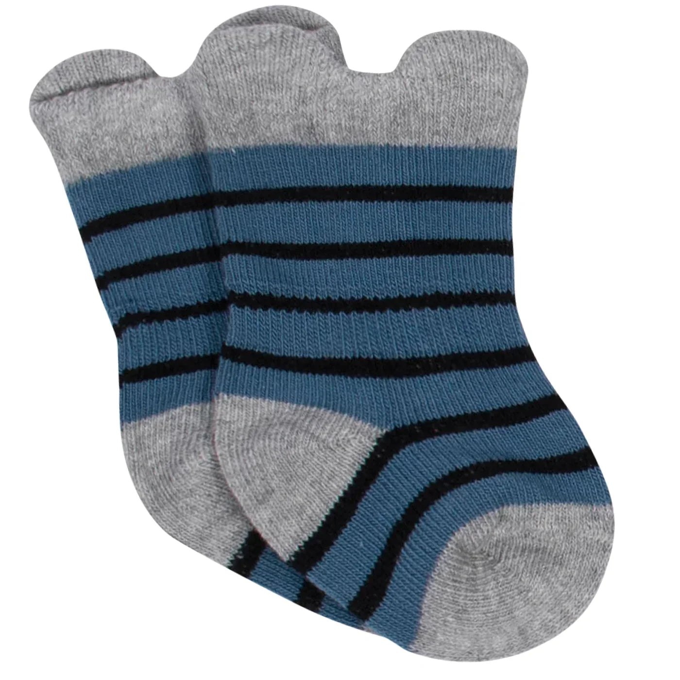 6-Pack Baby Boys Badger Organic Wiggle Proof Socks 6/9