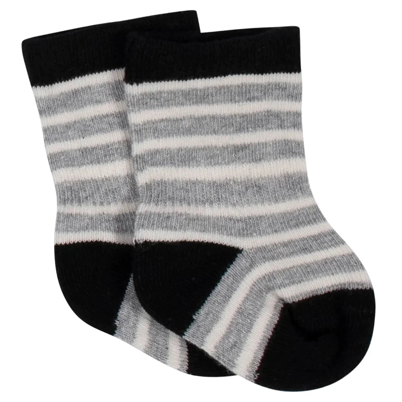 6-Pack Baby Boys Badger Organic Wiggle Proof Socks 6/9