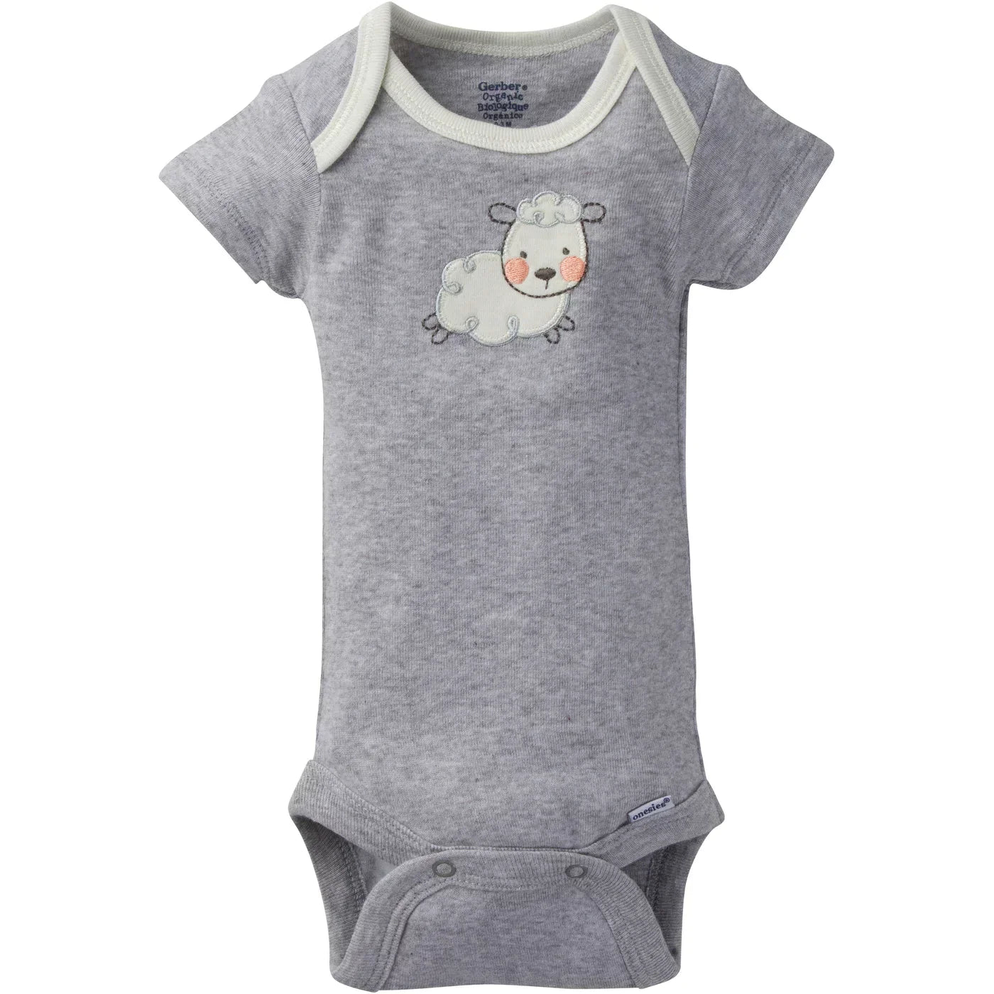 Organic 5-pk Baby Neutral Sheep Short-Sleeve Onesies