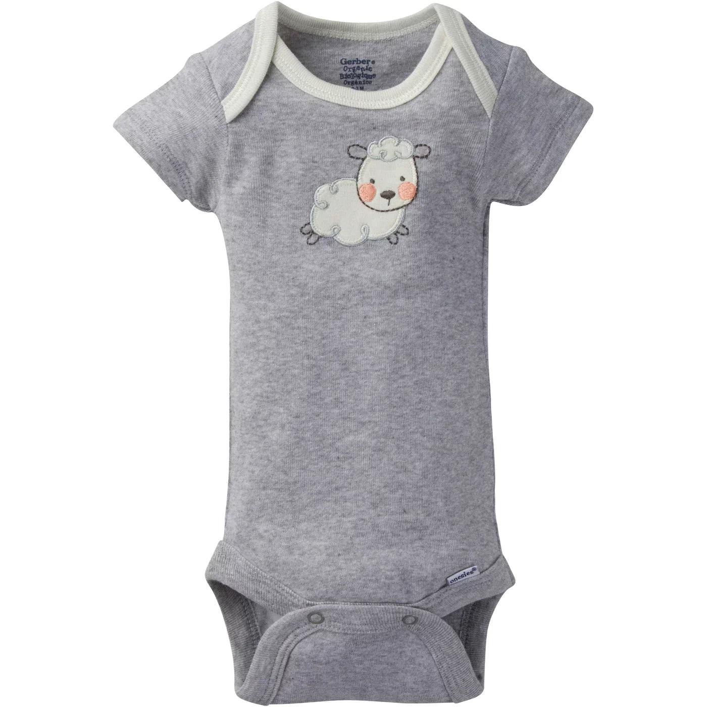 Organic 5-pk Baby Neutral Sheep Short-Sleeve Onesies