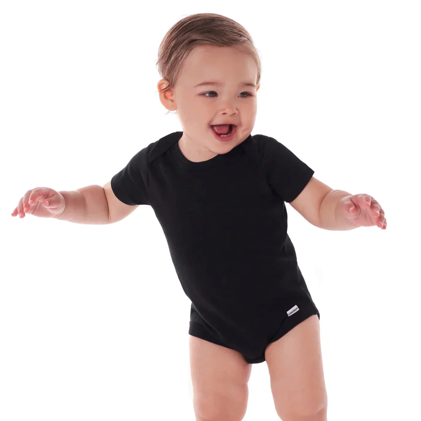 5-Pack Baby Neutral Black Onesies Bodysuits 3-6M