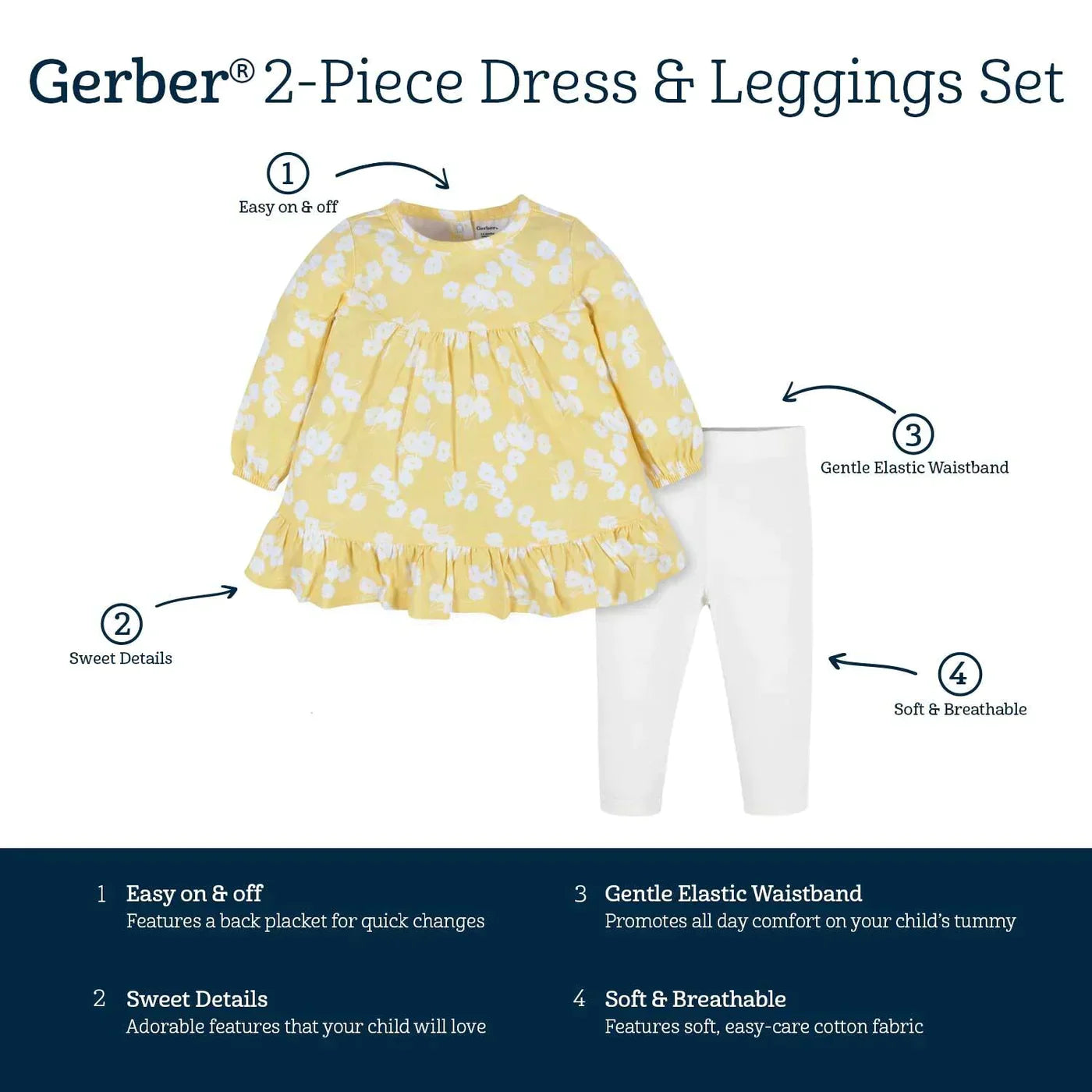 Golden Flowers 2 Pc Set