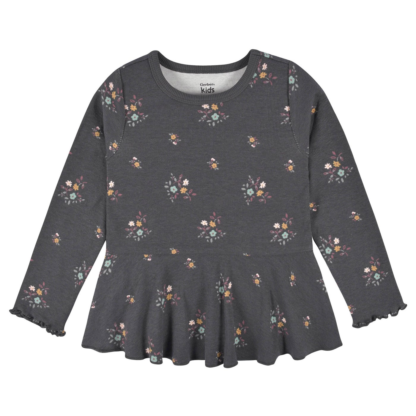 YELLOW FLORAL 2PK PEPLUM TOPS