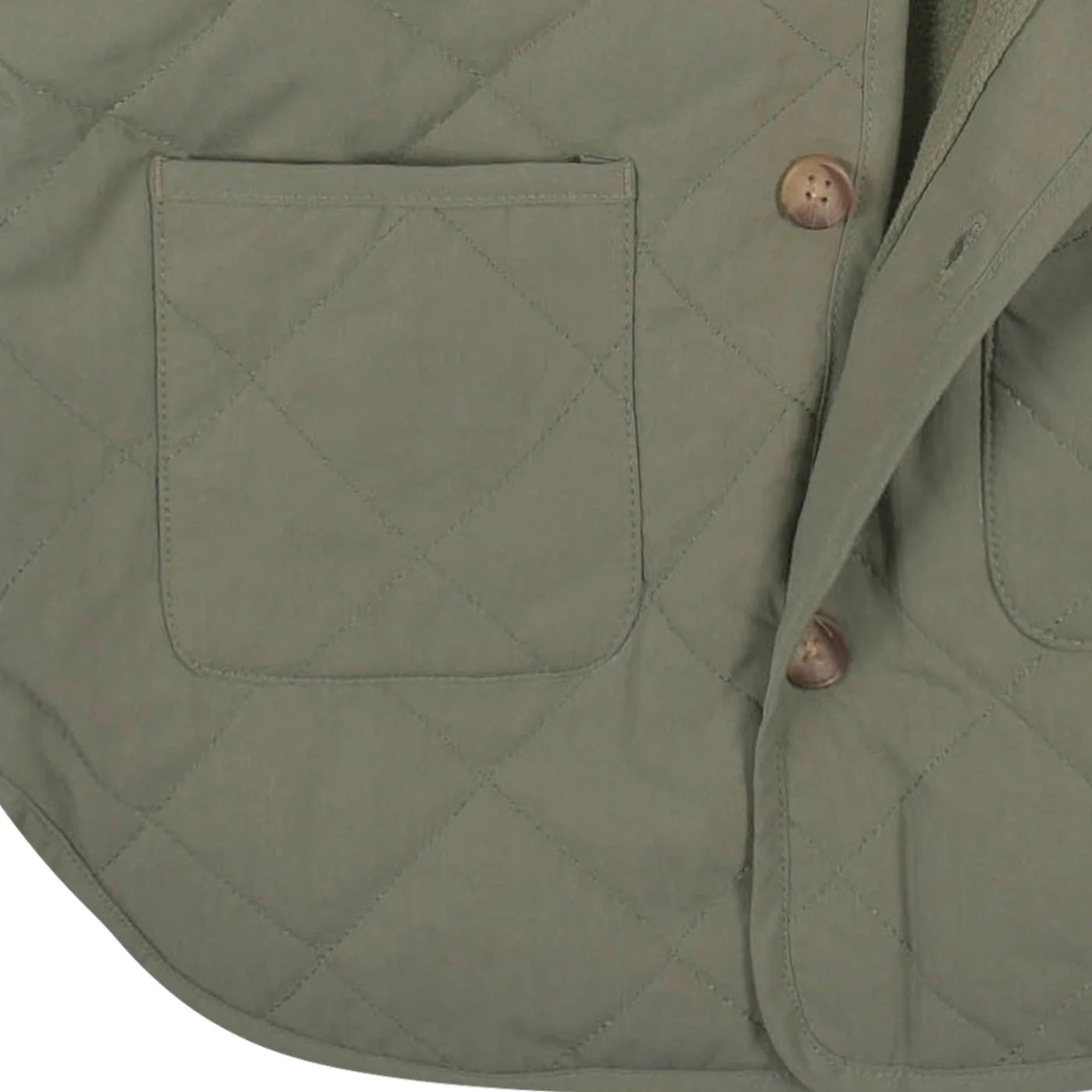 Green Quilted Hooded Jacket Set
