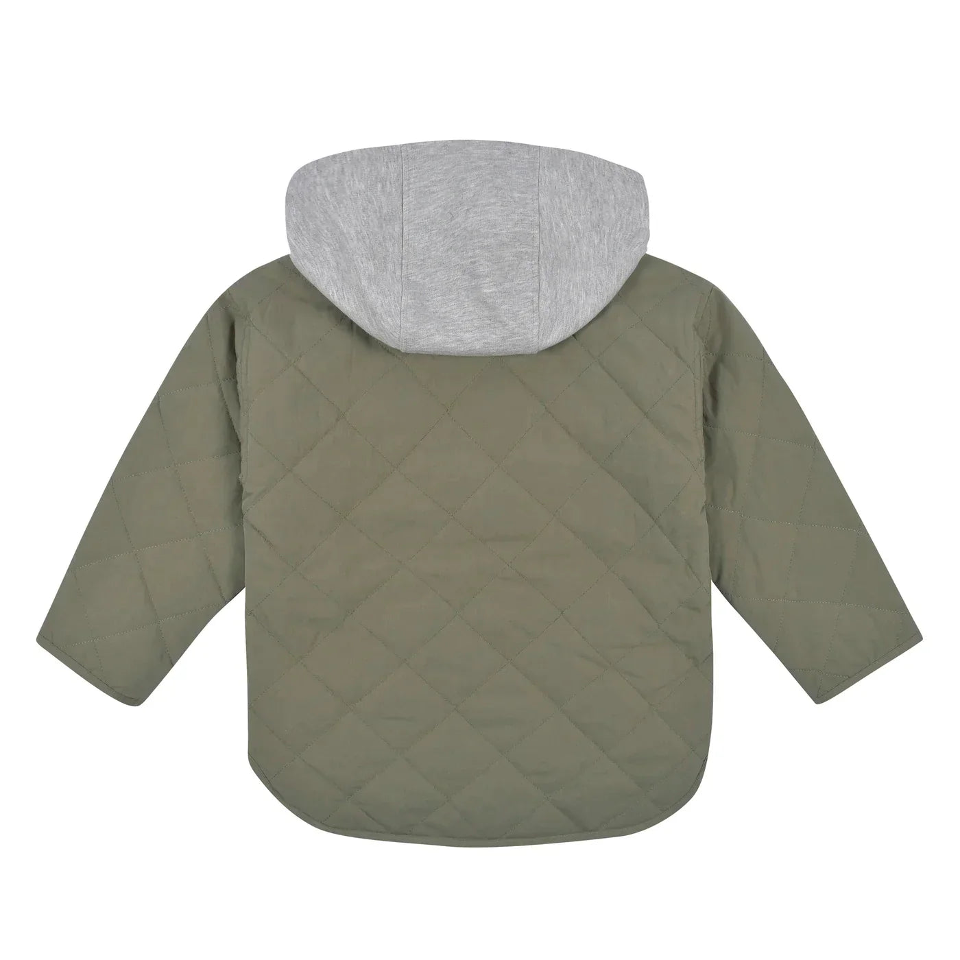 Green Quilted Hooded Jacket Set