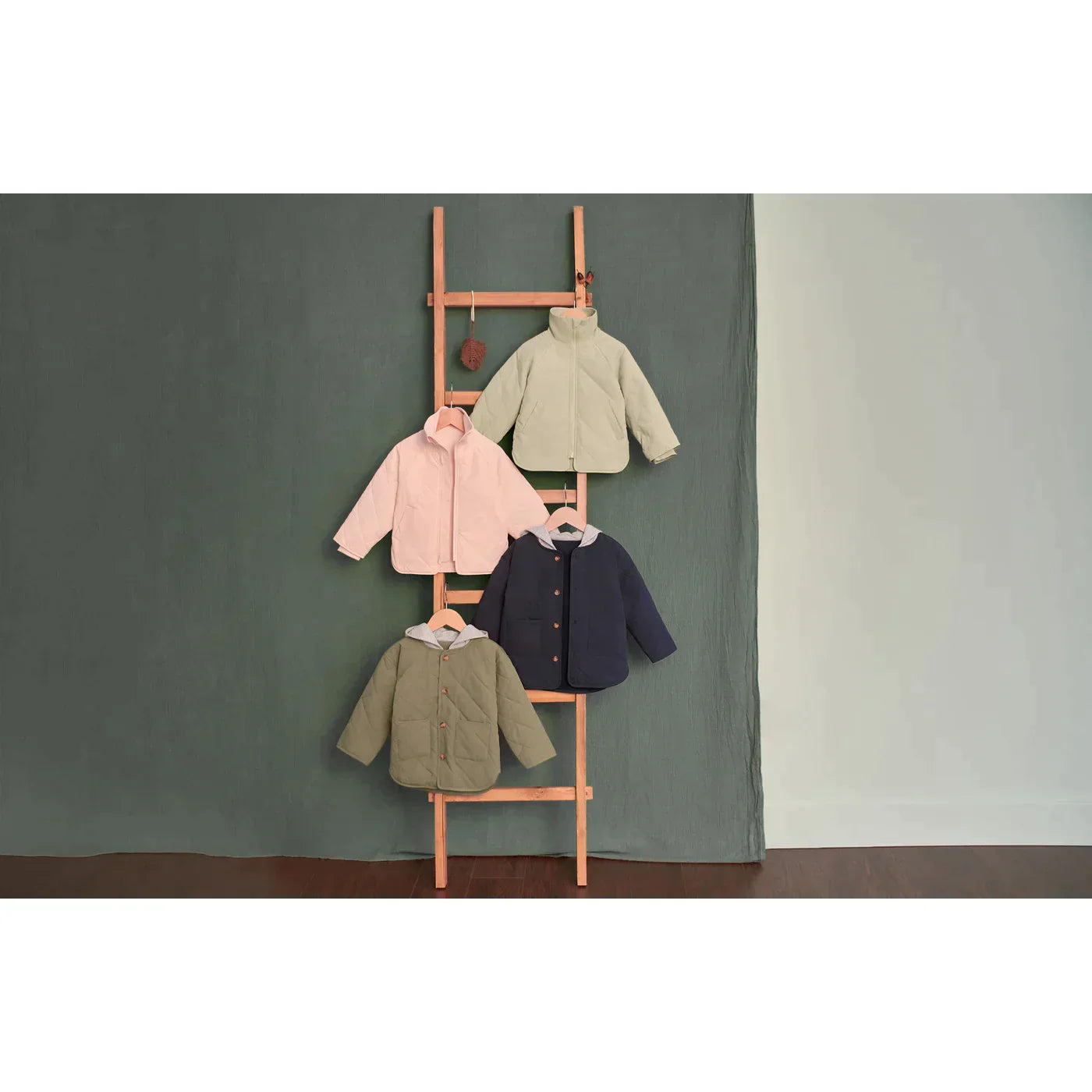 Boys Navy Quilted Hooded Jacket Set