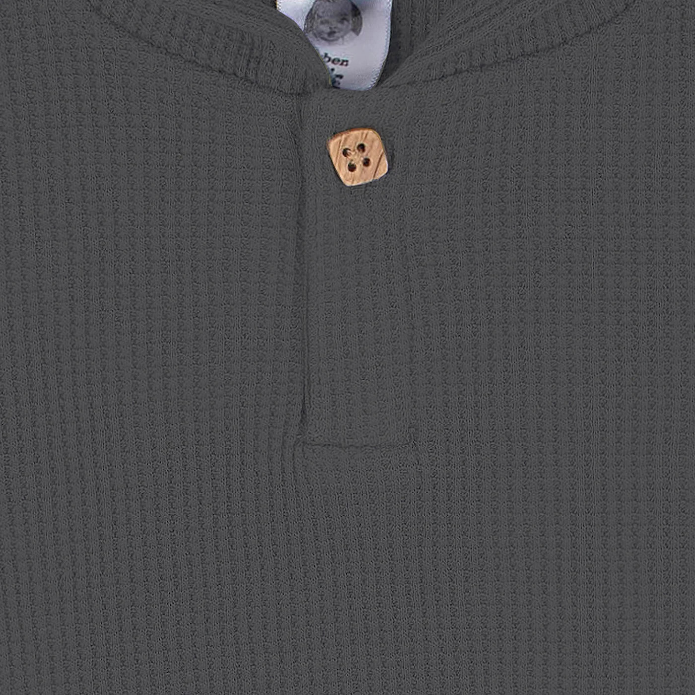 Boys Charcoal Waffle Knit Hoodie & Jogger Set 2 Pc