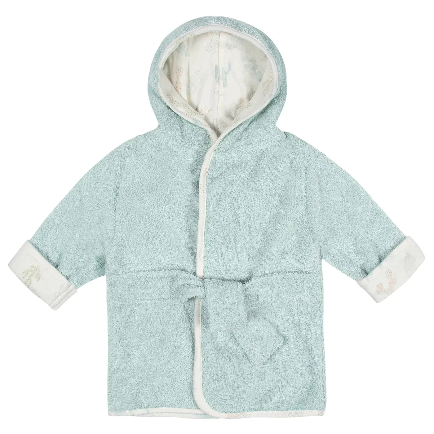 Just Born Baby Bathrobe & Booties 2 Pc Set 0-9M