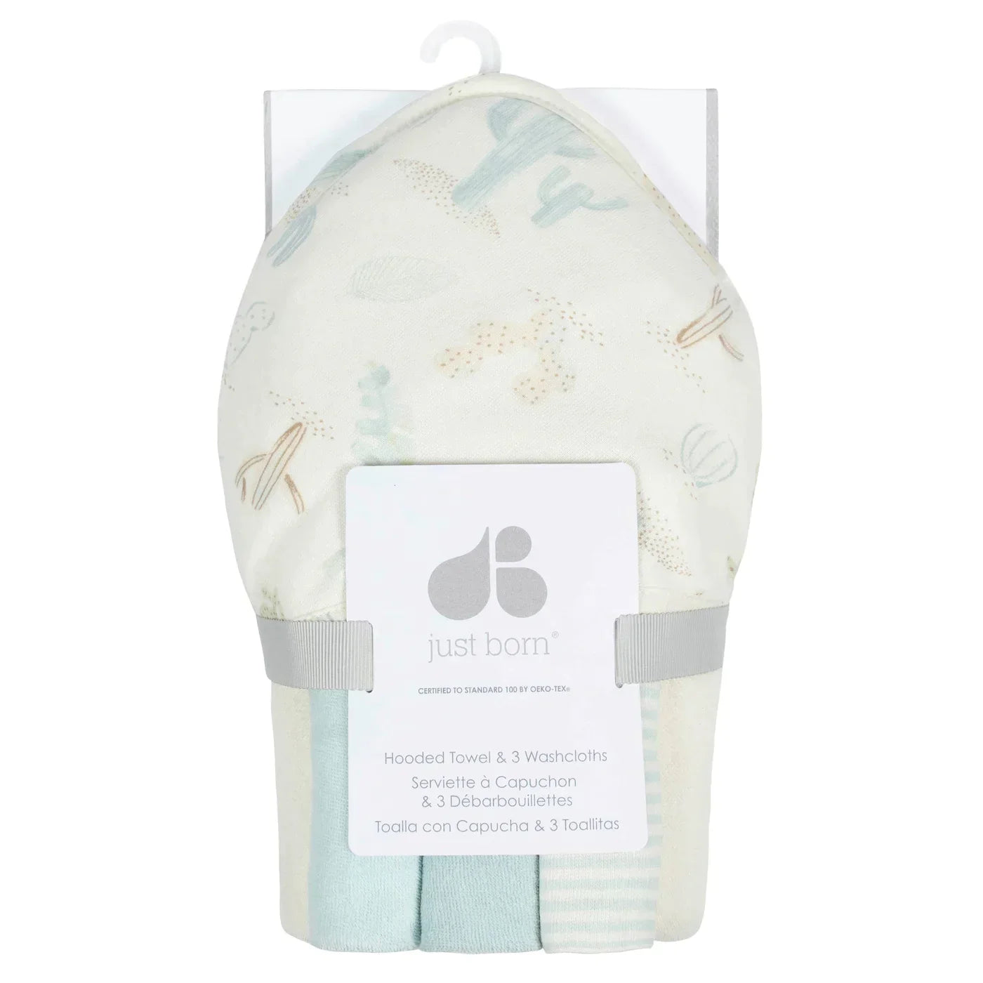 Just Born 4-Piece Hooded Towel and Washcloths