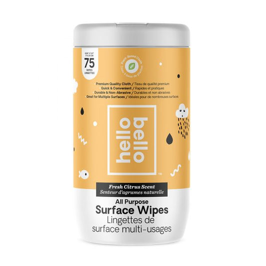 All-Purpose Surface Wipes – Fresh Citrus Scent – 75ct