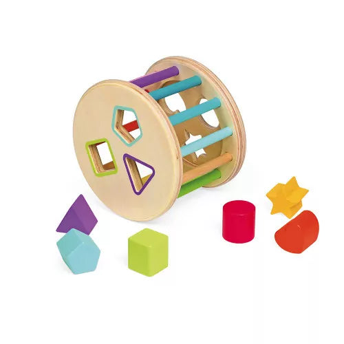 I Wood Shape Sorter Drum