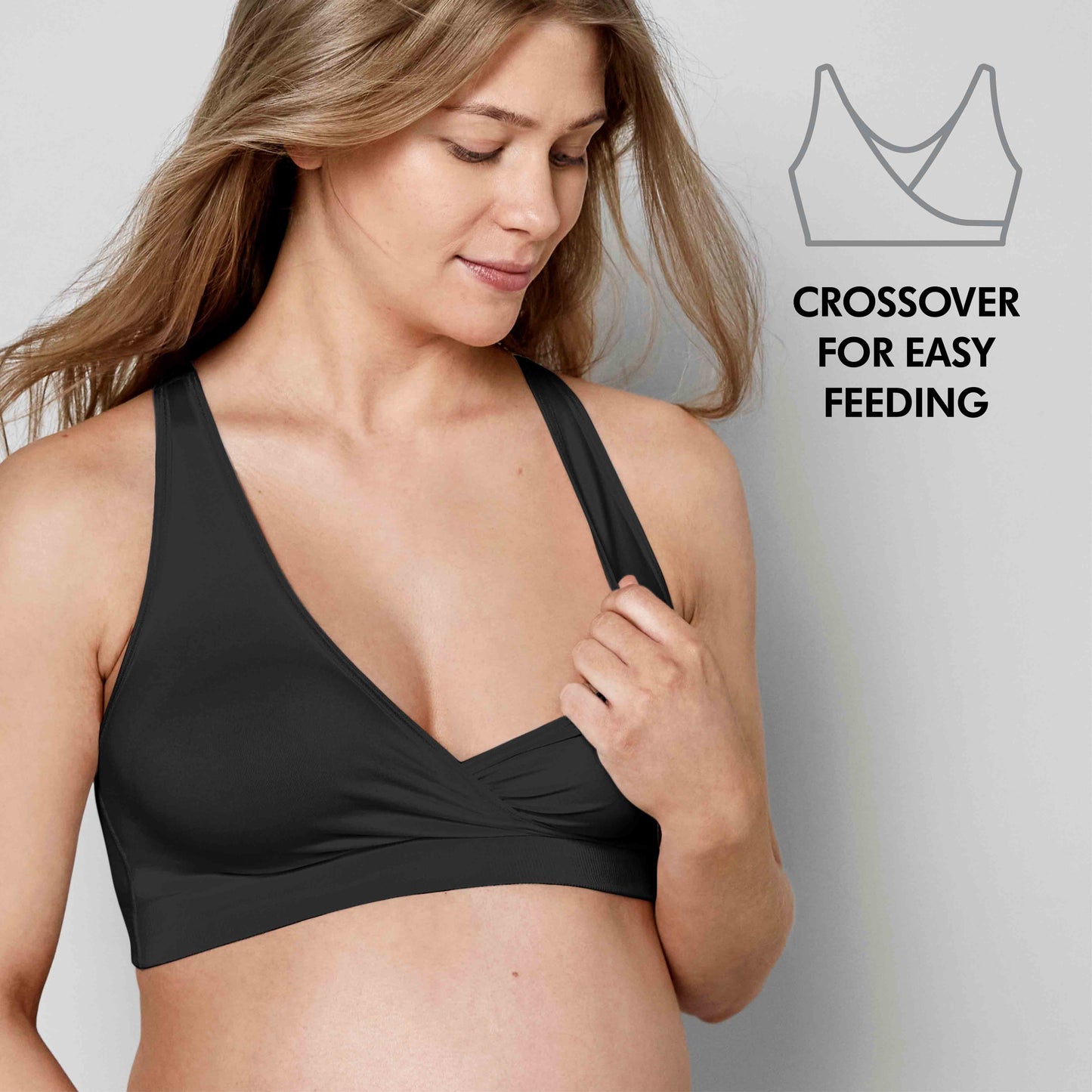 Keep Cool Sleep Breathable Maternity & Nursing Bra Black