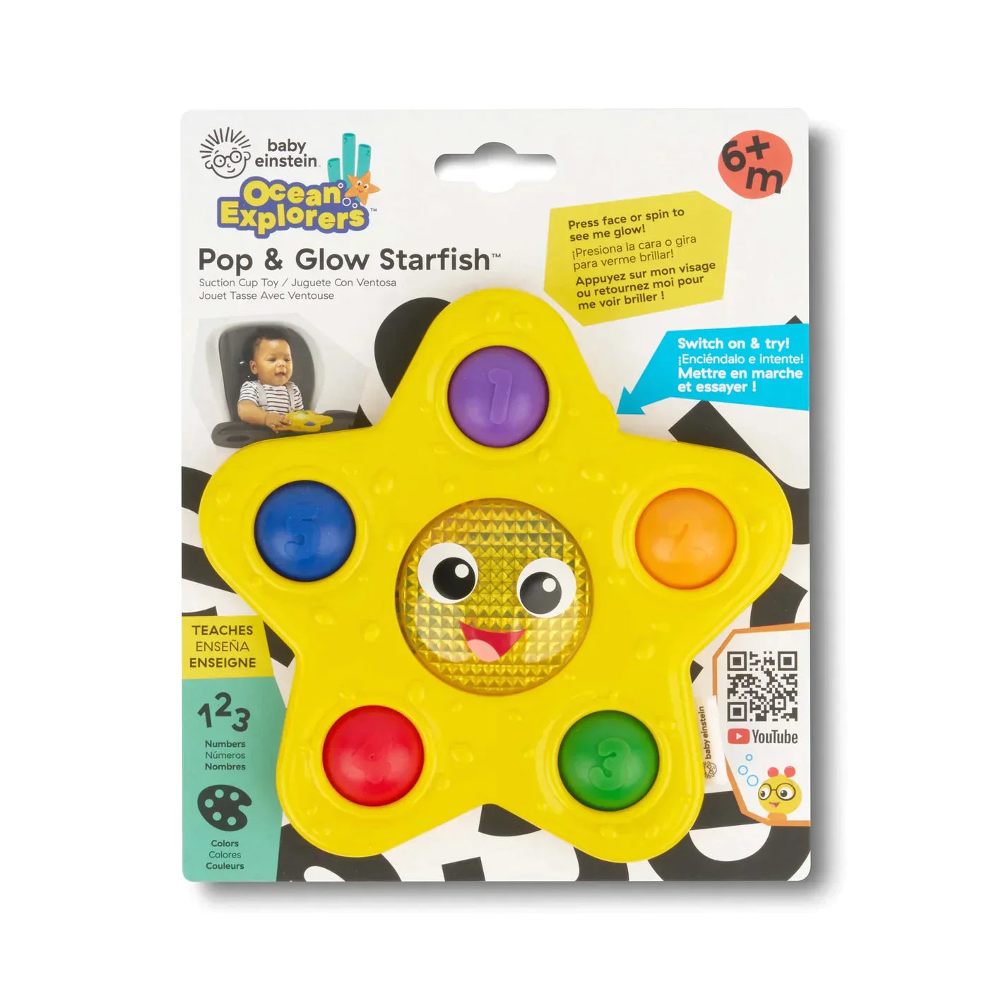 Pop & Glow Starfish Suction Cup Toy