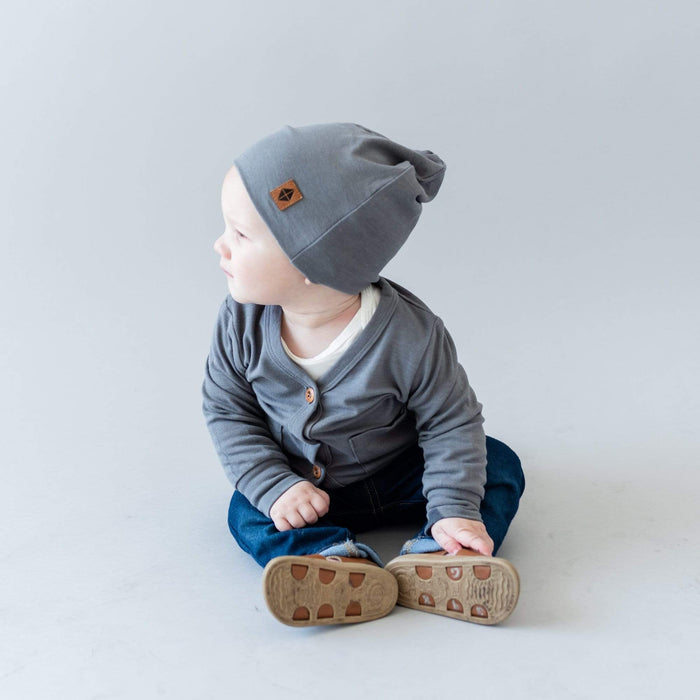 BAMBOO JERSEY BEANIE CHARCOAL