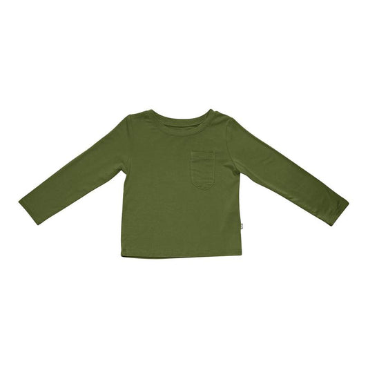Long Sleeve Toddler Unisex Tee Olive