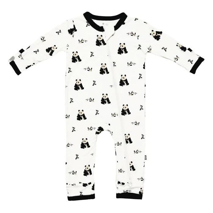 Zippered Romper Black &White Zen