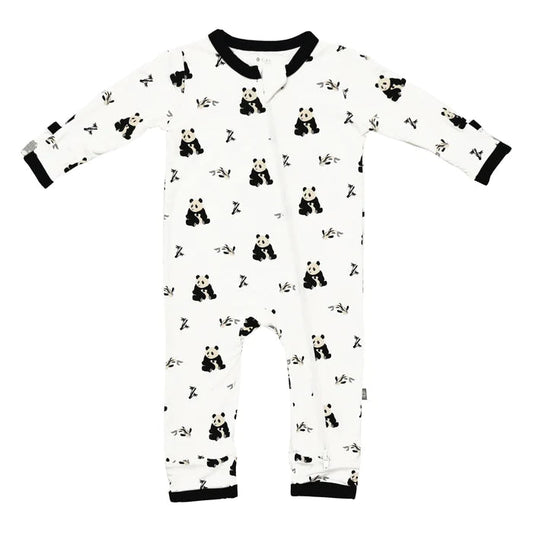 Zippered Romper Black &White Zen