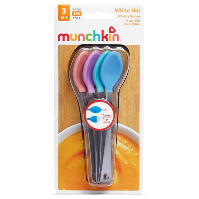 White Hot Safety Spoons 4pk