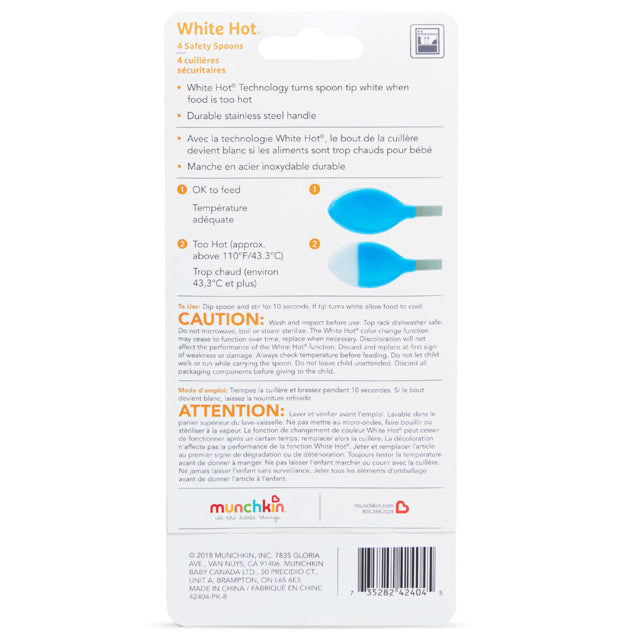 White Hot Safety Spoons 4pk