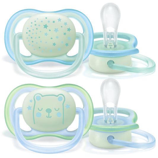 Ultra Air Nightime Pacifier - 0-6M 2pk