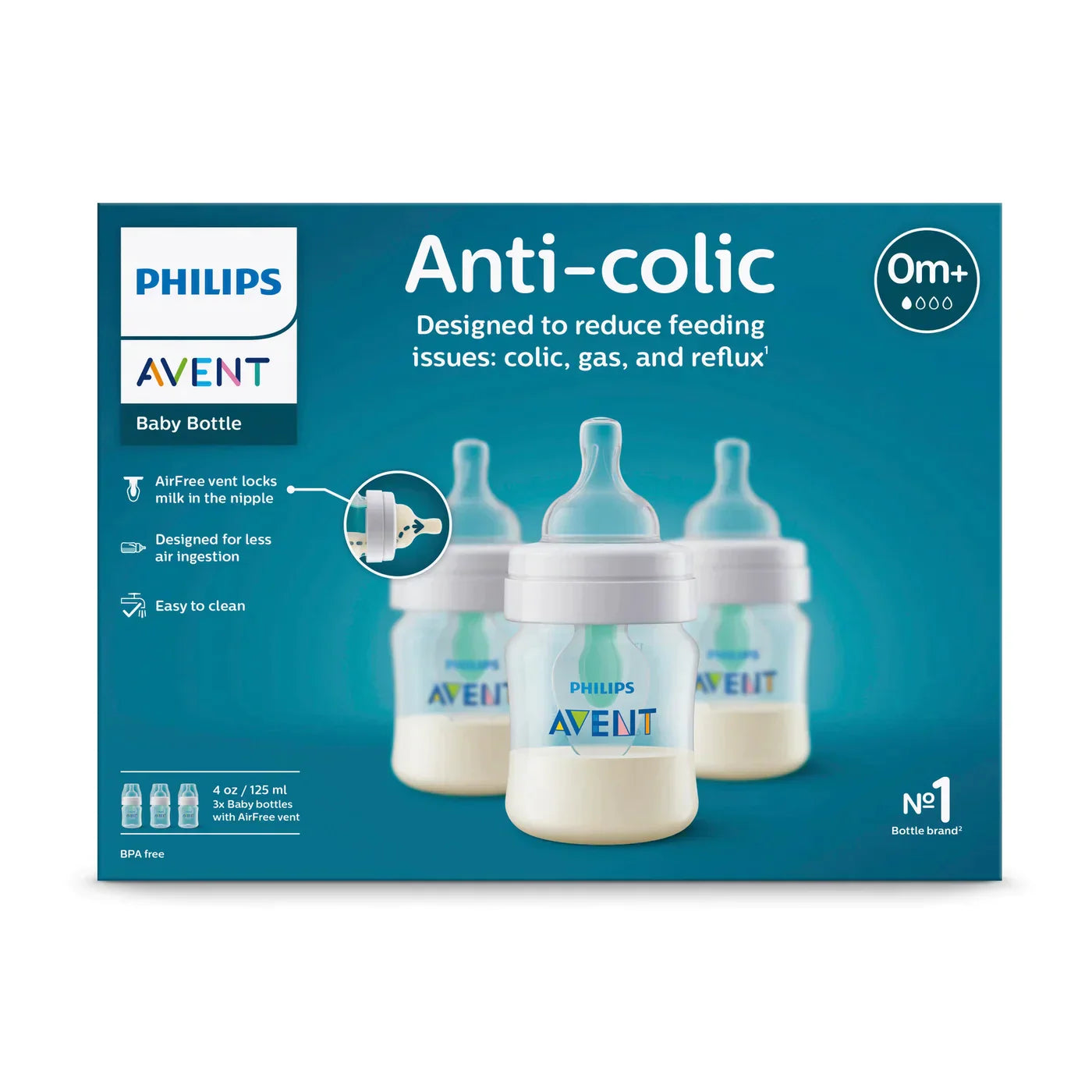 Anti-colic Baby Bottle with AirFree Vent 4oz