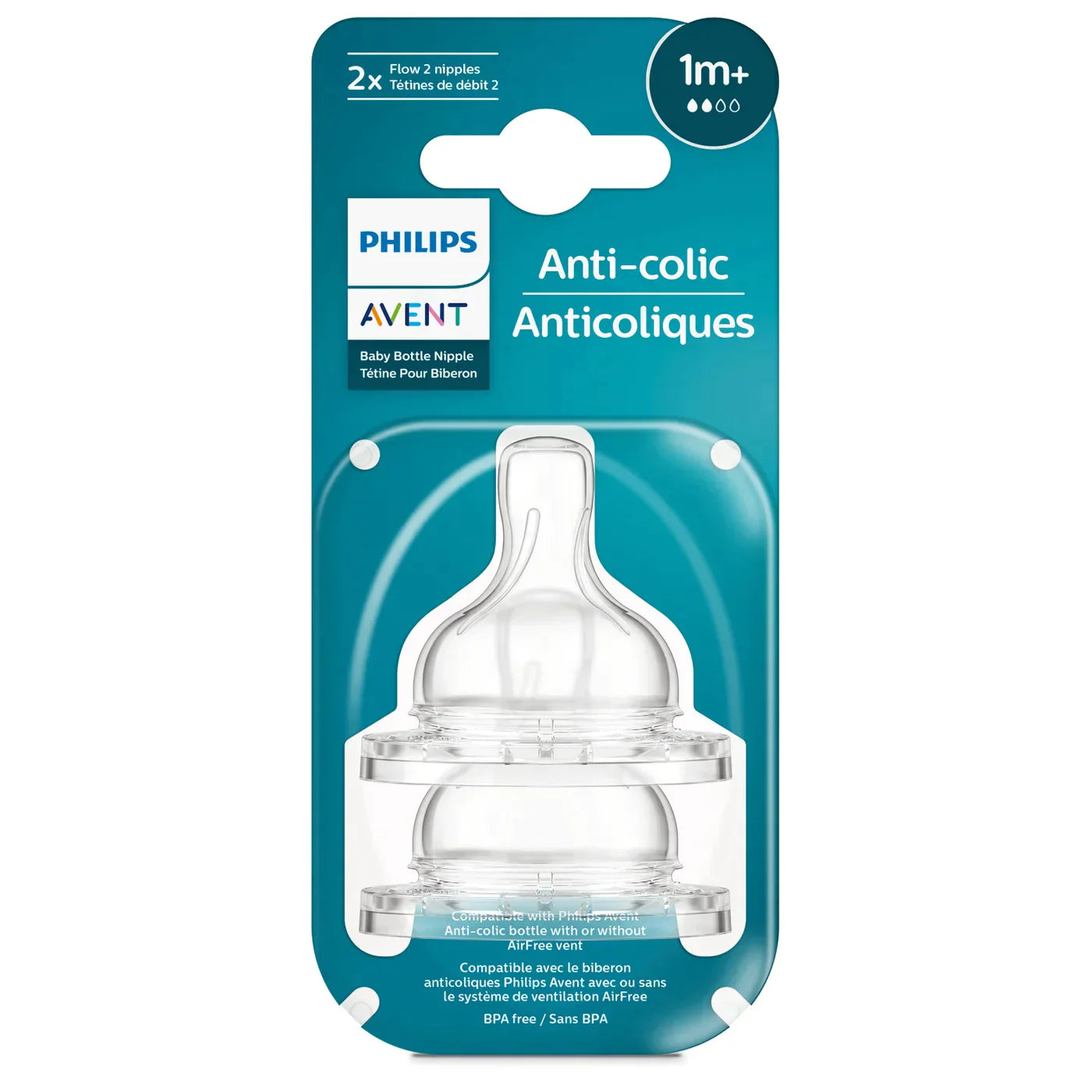 Anti-colic Baby Bottle Nipple 2 pack