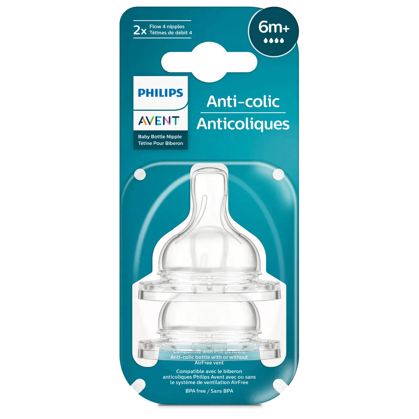 Anti-colic Baby Bottle Nipple 2 pack