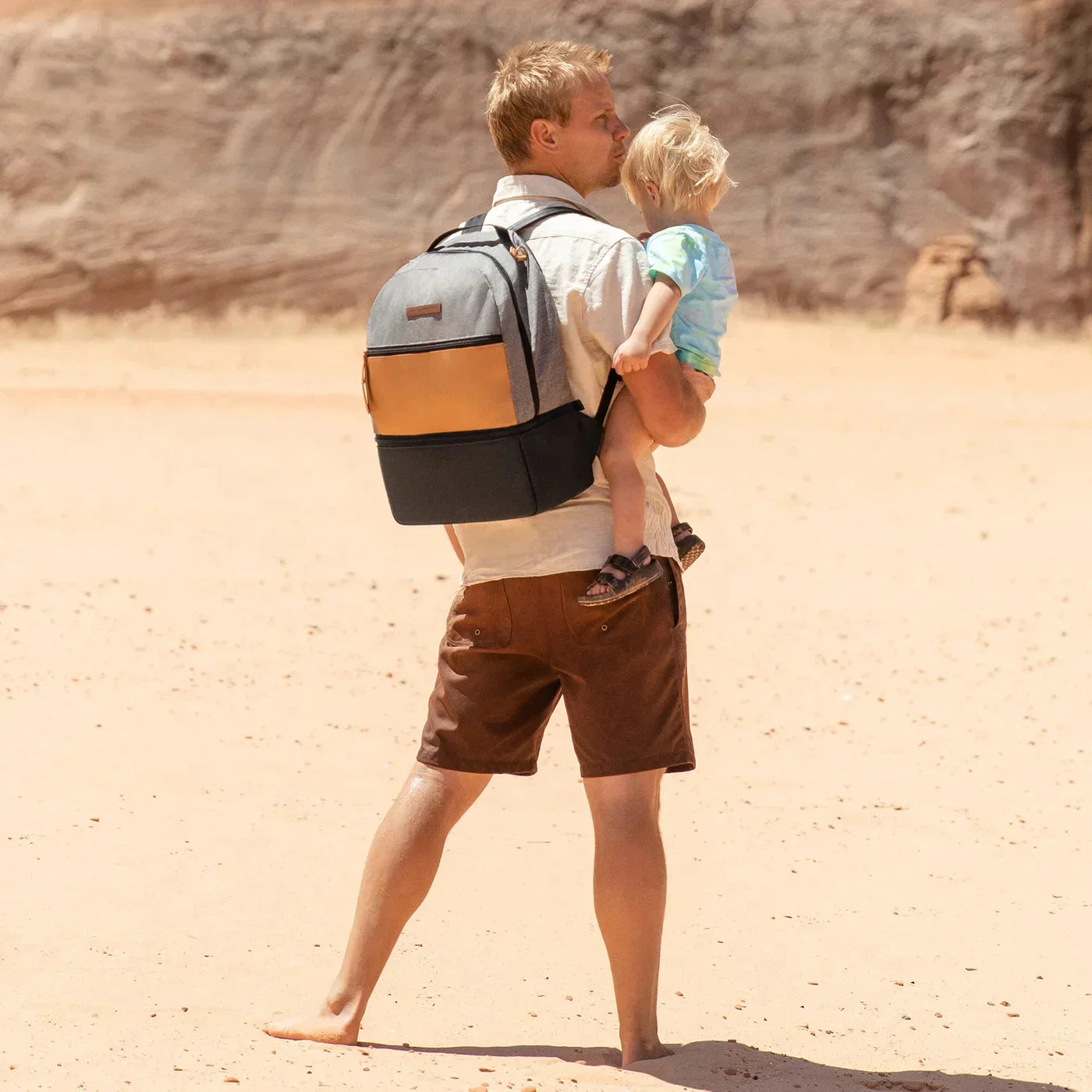 Axis Backpack: Camel/Graphite