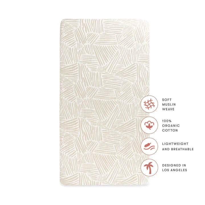 Mini Crib Sheet Organic Muslin Cotton
