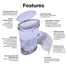 Dekor Mini Hands Free Diaper Pail