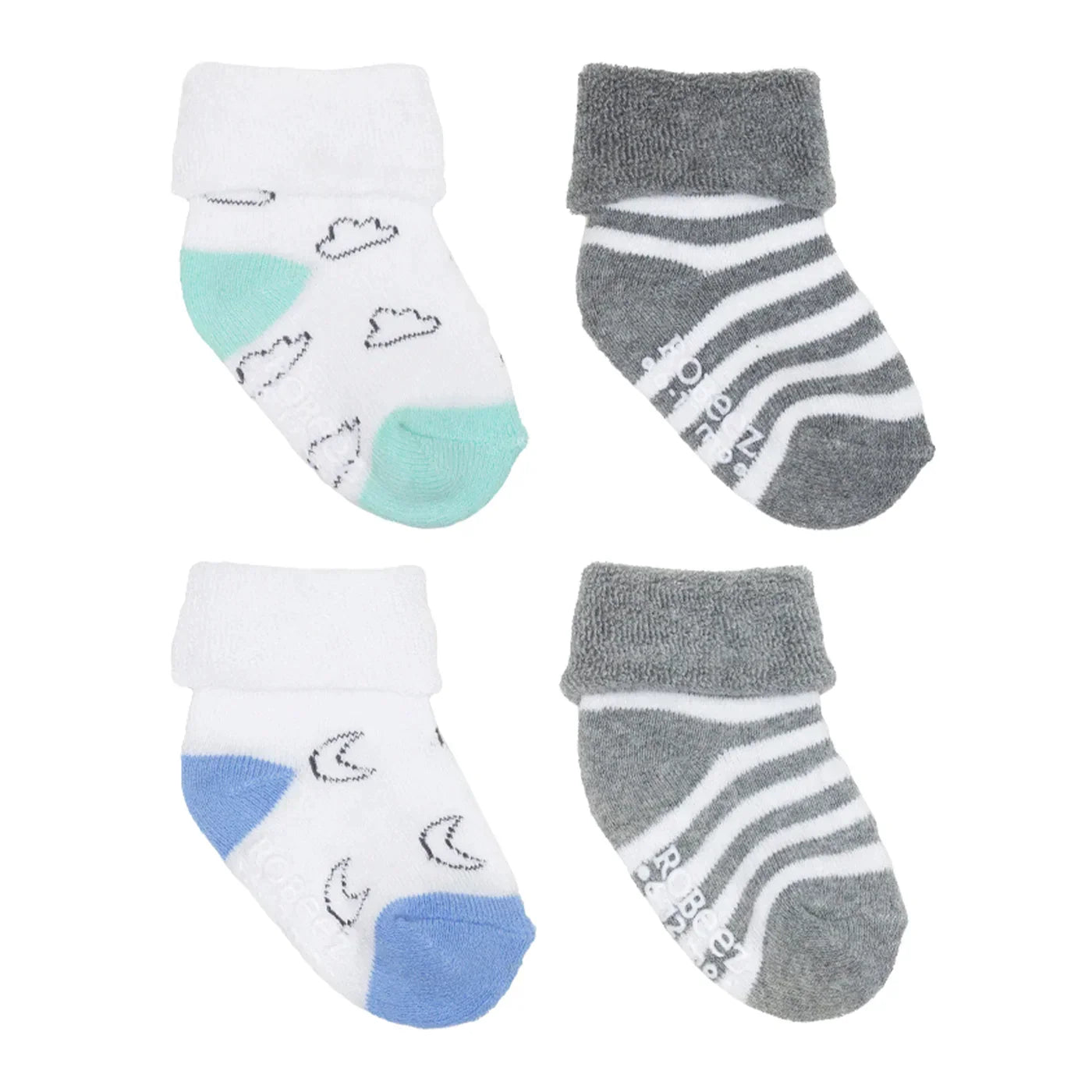 8 Pack Infant Socks - Moon & Stars