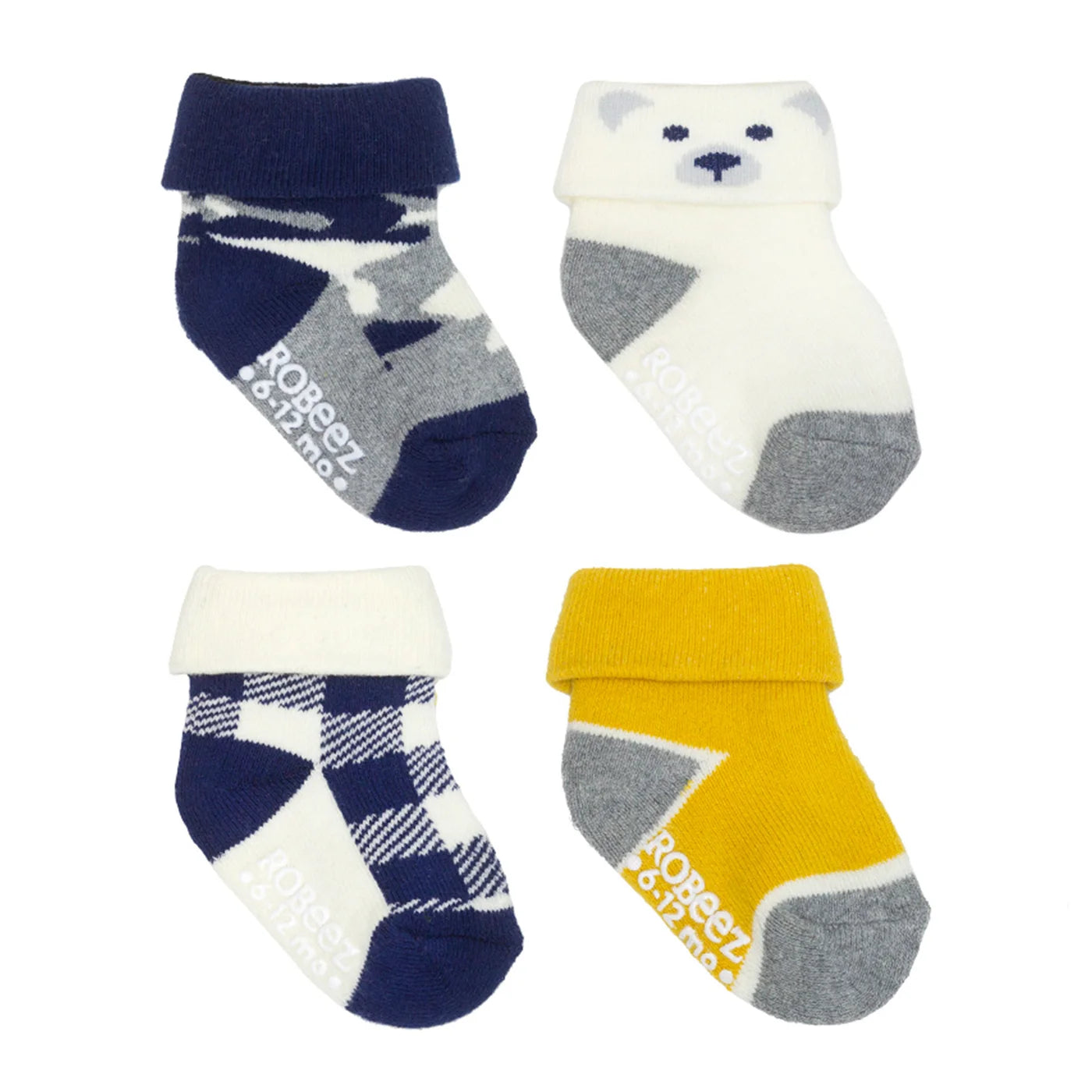 8 Pack Infant Socks - Beary Cute