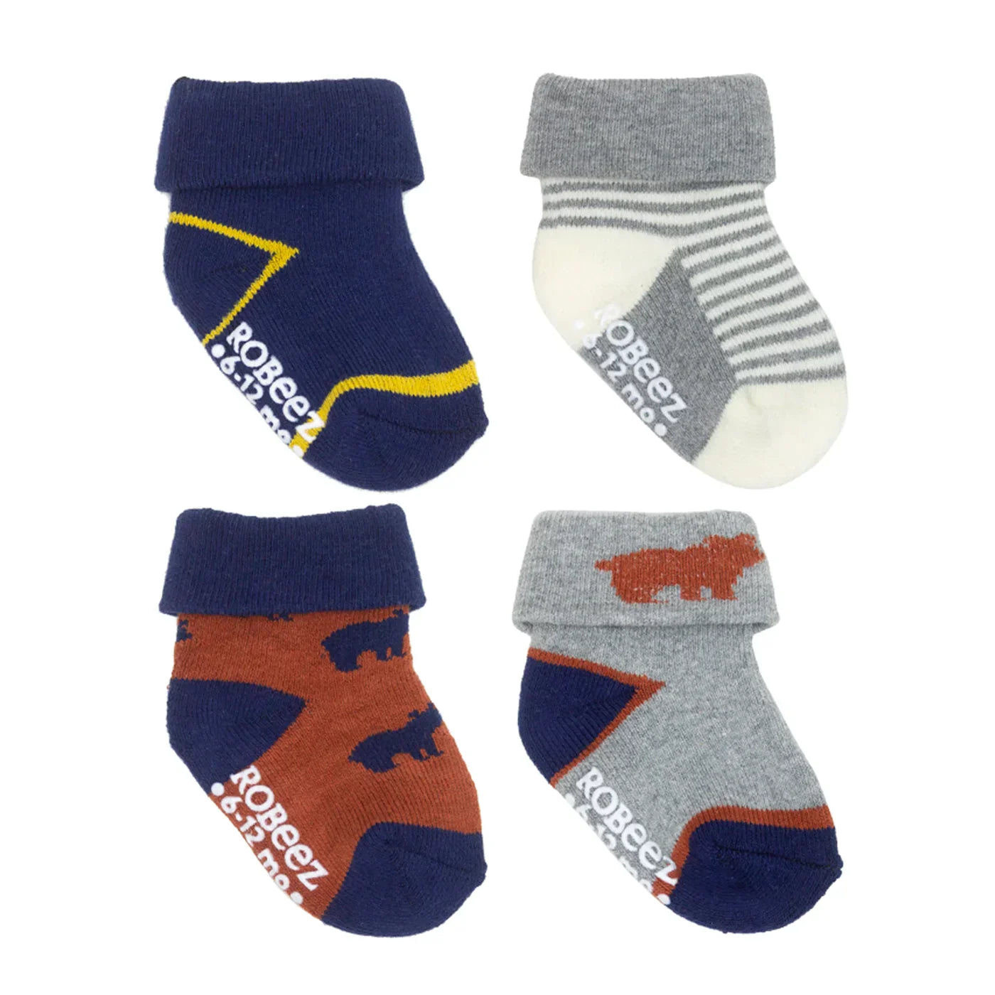 8 Pack Infant Socks - Beary Cute