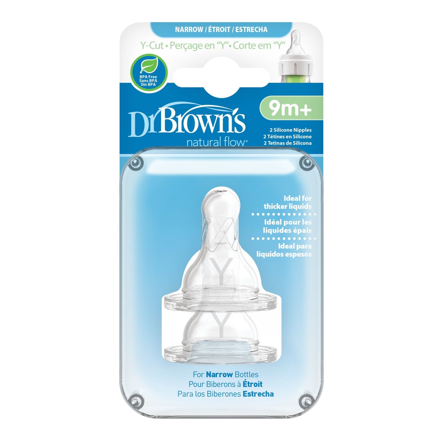 Narrow Bottle Nipples 2pk