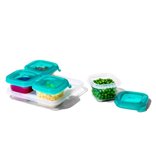 4 oz Baby Blocks Silicone Freezer Storage Containers