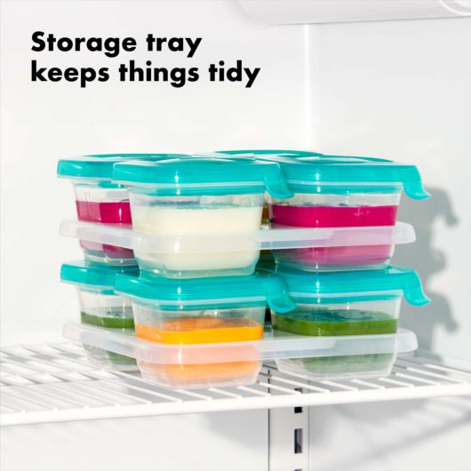 4 oz Baby Blocks Silicone Freezer Storage Containers