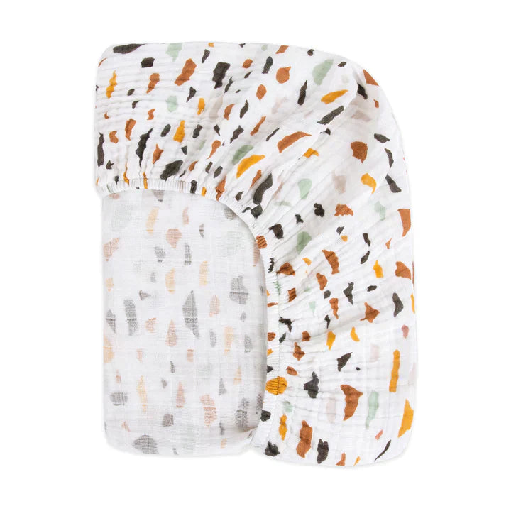 Mini Crib Sheet GOTS Certified Organic Muslin Cotton