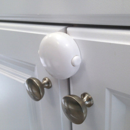 Adhesive Double Door Lock White