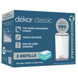 Dekor Classic Diaper Pail Biodegradable Refills 2 Count