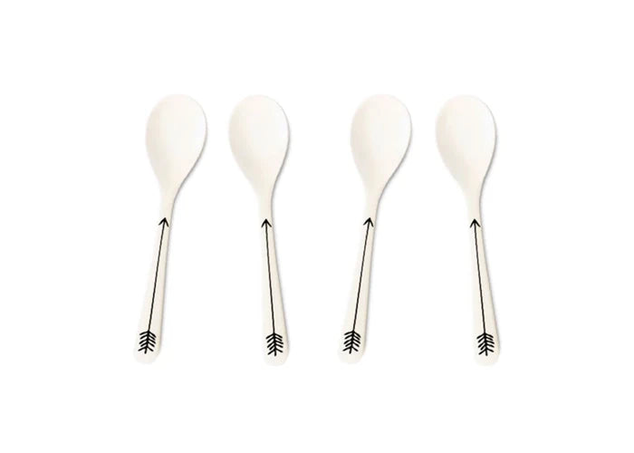Bamboo Fiber Spoon 4 pack Arrows