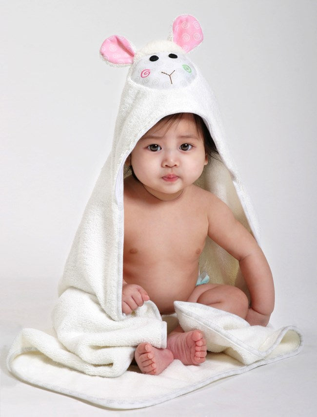 Baby Snow Terry Hooded Bath Towel 0-18M
