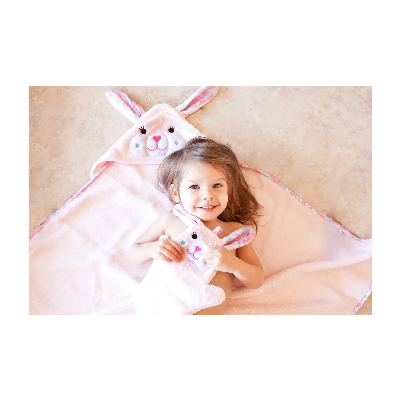 Baby Snow Terry Hooded Bath Towel 0-18M