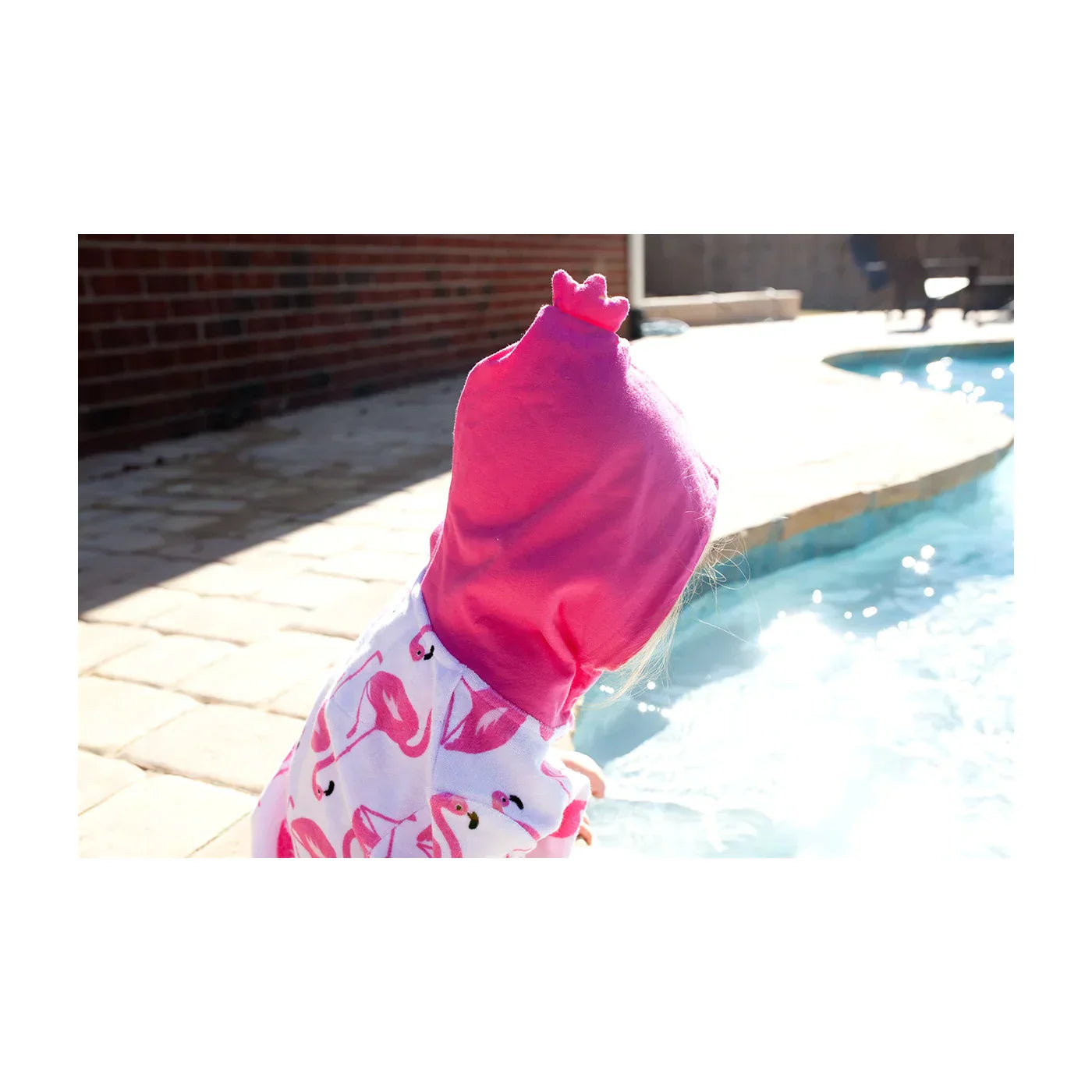 UPF50+ Baby Terry Swim Coverup - Flamingo